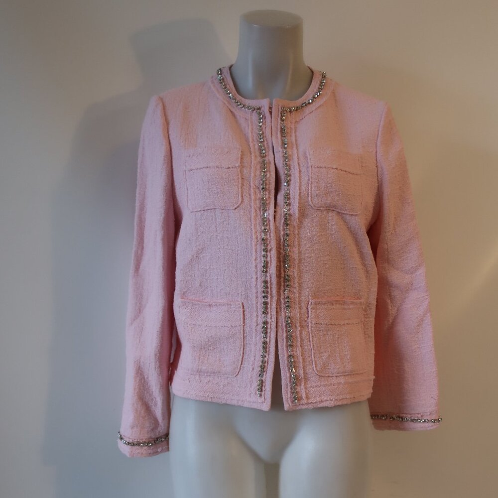 Womens Nº21 Pink Rhinestone Trim Blazer 44 EUR/US M